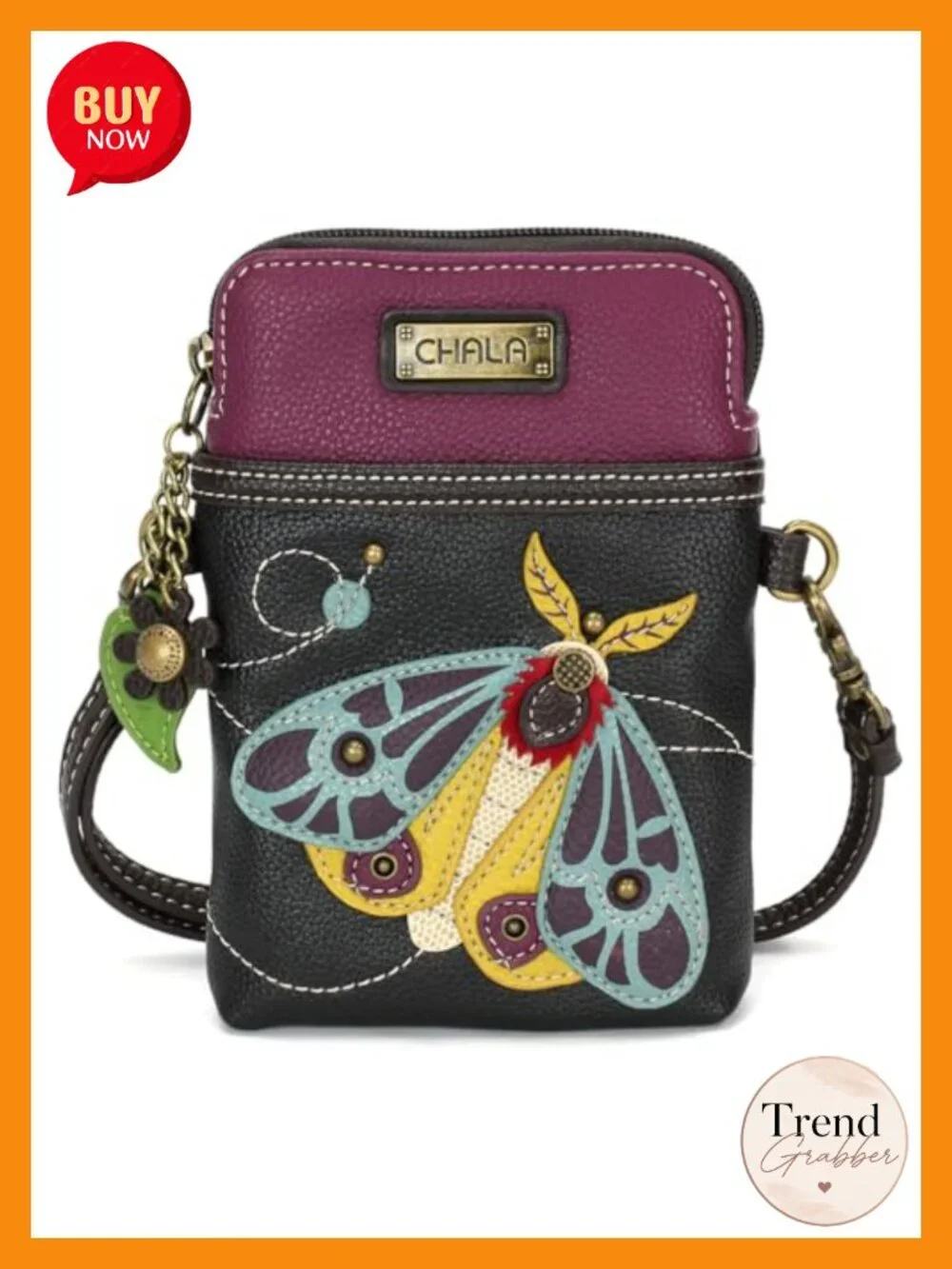 PU Leather Canvas Multicolor Crossbody Bag with Adjustable Strap